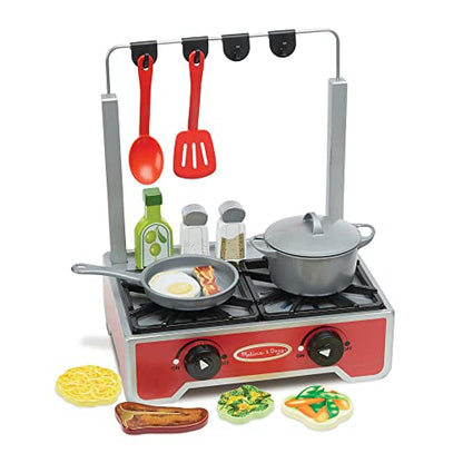 Melissa & Doug Deluxe Wooden Cooktop Set (SIOC) - WoodArtSupply