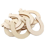 VILLCASE 24pcs Arts and Crafts for Adults Green Gifts Wooden Clothing Rack Boys Craft Horseshoe Wood Chips Wood Slices Hobby Craft DIY Green Wood VILLCASE