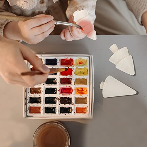 TEHAUX Unfinished Wood Christmas Tree 9pcs Wooden Christmas Trees to Paint Blank Wooden Peg Dolls Xmas Tree DIY Crafts Wooden Puppet Blank Figurines TEHAUX