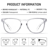 MORK&SUKY Safety Glasses, Stylish Goggles With No Fog Lense,Perfect Alternatives To Regular Protective Eyewear For Health Care Workers. (Transparent) MORK&SUKY