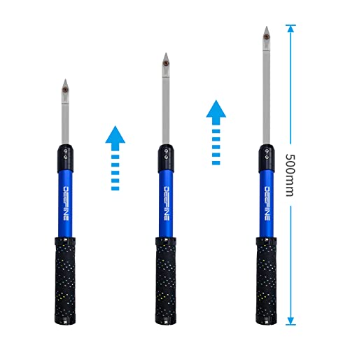 DEEFIINE Carbide Tipped Wood Lathe Turning Tools Set, Lathe Rougher Finisher Swan Neck Hollowing Tools and Interchangeable 19.5"Soft Grip Handle with - WoodArtSupply