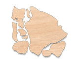 Unfinished Wood for Crafts - Hawaiian Island Set *Please Read Description* - Large & Small - Pick Size - Laser Cut Unfinished Wood Cutout Shapes - WoodArtSupply