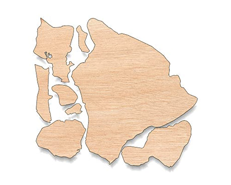 Unfinished Wood for Crafts - Hawaiian Island Set *Please Read Description* - Large & Small - Pick Size - Laser Cut Unfinished Wood Cutout Shapes - WoodArtSupply