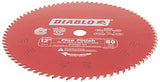 Freud D1280X Diablo 12-Inch 80 Tooth ATB Crosscutting Saw Blade with 1-Inch Arbor, Red Freud