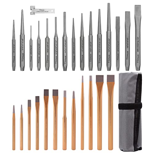 TLIMUS 28 Pieces Punch and Chisel Set, Including Taper Punch, Cold Chisels, Pin Punch, Center Punch Tlimus