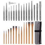TLIMUS 28 Pieces Punch and Chisel Set, Including Taper Punch, Cold Chisels, Pin Punch, Center Punch Tlimus