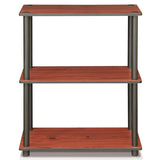 Furinno Turn-N-Tube 3-Tier Compact Multipurpose Shelf Display Rack, Dark Cherry Furinno
