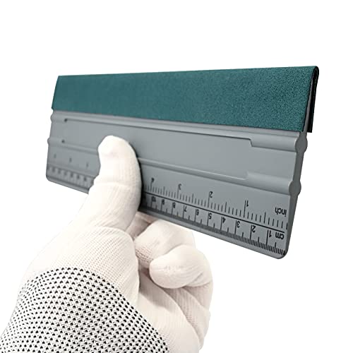 Gomake Vinyl Wrap Squeegee for Vinyl with Ruler and Micro-Fiber Felt Edge Vinyl Applicator Squeegee Sign-Making Graphic Wallpaper Film Installation Gomake