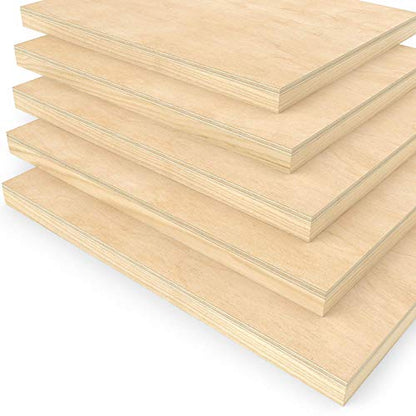 Arteza Wooden Canvas Board, 9x12 Inch, Pack of 5, Birch Wood, Cradled Artist Wood Panels for Painting, Encaustic Art, Wood Burning, Pouring, Use with
