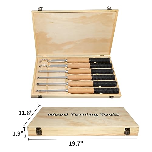 DEEFIINE 18.3" Full Size Carbide Tip Wood Lathe Turning Tool Kit, Lathe Roughing and Finishing Hollow Tool with Diamond Round Square Carbide inserts - WoodArtSupply