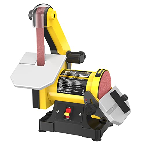 Woodskil Professional Belt Sander, 1 in. x 30 in. Belt Sander and 5 in. Disc Sander, Disc Belt Sander for Woodworking with 1/3 HP Low Noise Induction Woodskil