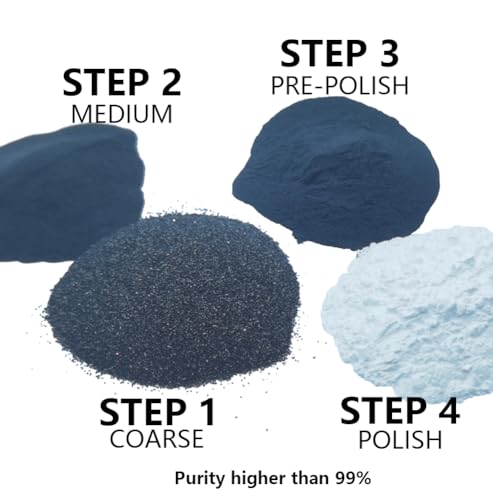 Kandylio Rock Tumbler Grit Kit 4 Lbs. 4-Steps Rock Tumbling Grit and Polish Refill,Polish Up to 30 lbs. of Rocks, Rock Polishing Grit Media for Any - WoodArtSupply