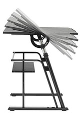 STUDIO DESIGNS Zenith Craft Desk Drafting Table, Top Adjustable Drafting Table Craft Table Drawing Desk Hobby Table Writing Desk Studio Desk, Black, SD STUDIO DESIGNS
