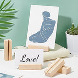 OLYCRAFT 20PCS Wood Place Card Holders Wood Name Card Holder Table Number Stands for Wedding Party Events Decoration Double Side Display Mini OLYCRAFT