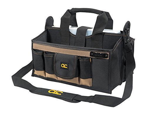 CLC Custom LeatherCraft 1529 16 In. Center Tray Tool Bag, 16 Pocket Custom Leathercraft