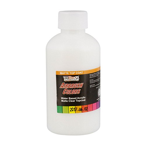 U.S. Art Supply Clear Matte Topcoat Acrylic Airbrush Paint, 8 oz. also great Clear Matte for Acrylic Pouring Art U.S. Art Supply