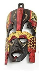 ShopHaven Africa Hand Carved Mask, Kenya Maasai Wall Art, African Art Decor ShopHaven