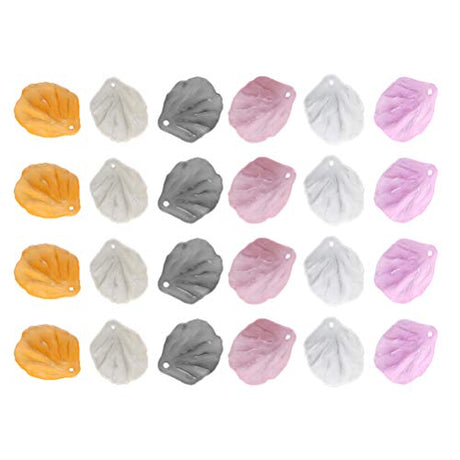 Healifty 200pcs Flower Necklace Jewelry Finding Charms Petal Beads Charms Beaded Earrings Floral Earrings Petals Charms Beads for Jewelry Making Healifty