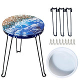 Fuerlun Large Resin Molds, 14 Inch Round Silicone Molds with 3 Pcs Hairpin Legs, Epoxy Resin Casting Molds for Table, Round Stool, Big Tray, Clock, Fuerlun