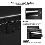 Goplus 6-Drawer Rolling Tool Chest, 3-in-1 Tool Box Organizer w/Auto Locking System & Lockable Wheels & Sliding Drawers & Detachable Top, Tool Goplus