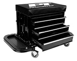 Performance Tool W85025 3-Drawer Rolling Tool Chest Seat With Magnetic Side Trays Performance Tool