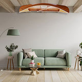 Old Modern Handicrafts Wooden Canoe with Matte Finish Old Modern Handicrafts