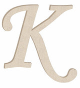 24" Monotype Unfinished Wood Letter Monogram K (Sizes 12"-30") NEXTCraft