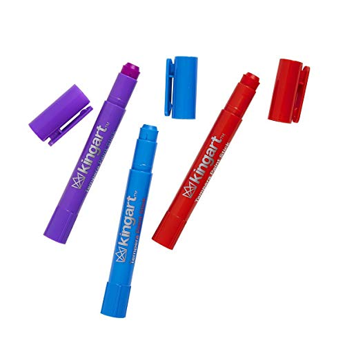 KINGART 574-24 TEMPERA PAINT Thin Sticks, Set of 24 Rich Colors, Solid Tempera Paint for Kids, Super Quick Drying, Non-Toxic, Work Great on Paper, KINGART