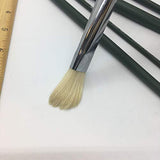 XDT#6385 Filbert Artist Paint Brush 6 Piece Set Medium Stiff Hog Bristle Extra Long Handle #2#4#6#8#10#12, Acrylic Oil Watercolor - WoodArtSupply