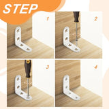 24PCS Silver L Bracket Corner Sets 90 Degree Corner Brace Metal Right Angle Bracket Stainless Steel for Wood Shelves Cabinet Furniture Tables Chairs PICRALT