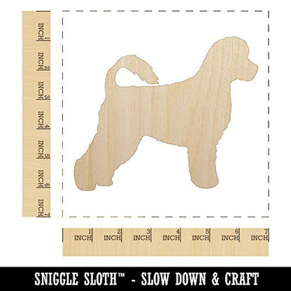 Portuguese Water Dog Solid Unfinished Wood Shape Piece Cutout for DIY Craft Projects - 1/4 Inch Thick - 6.25 Inch Size - WoodArtSupply