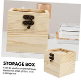 Yardenfun 1pc Wooden Box with Glass Lid Glass Jewelry Keepsake Jewelry Container Earring Display Holder Unfinished Wooden Chest Wedding Decorations Yardenfun