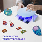 LET'S RESIN UV Light Pro,Large Size Longer 2,3,5M Time Setting Round UV Lamp for Resin Curing,Portable & Foldable Resin Supplies for UV Resin, Resin LET'S RESIN