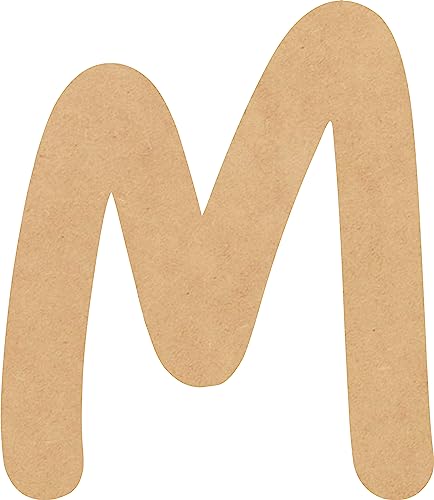 Unfinished Wooden Letters Wall Decor 8 Inch M Letter, Small Wooden Letter Break Bone,Cutout Wooden Letters Personalized Wall Art Alphabets Kids