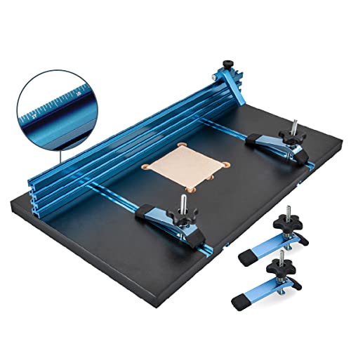 POWERTEC 71539 14"x24" Drill Press Table Set-Up Kit w/T Track Fence, Hold Down Clamps and Installation Hardware For 12” Drill Presses or Larger POWERTEC