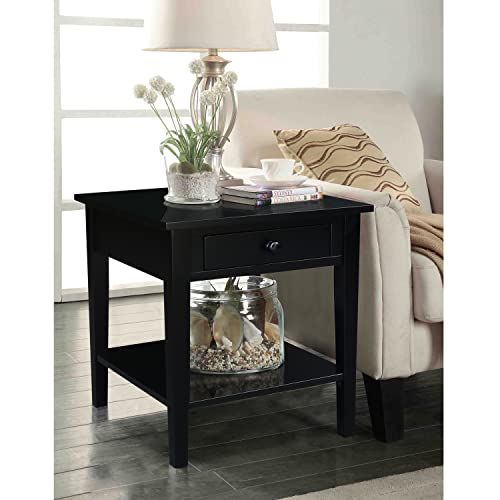 IC International Concepts End Table, Black