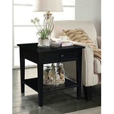 IC International Concepts End Table, Black IC International Concepts