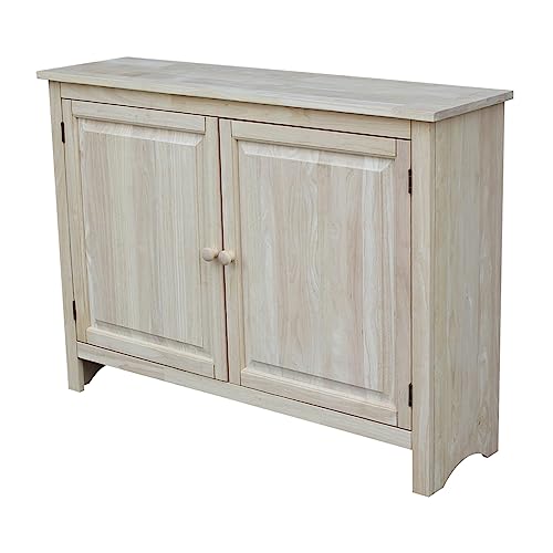 IC International Concepts Hall Cupboard, 34-Inch, Unfinished IC International Concepts