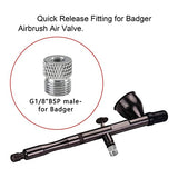 HUBEST Multi-Size Airbrush Adapter Set Air Brush Fitting Connector Kit Airbrush Accessories for Air Compressor, Badger Paasche Aztec Airbrush HUBEST