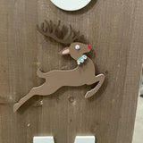 Unfinished Wood Flying Reindeer Shape - Rudolph - Christmas - Ornament - Craft - up to 24" DIY 7" / 1/2" 24 Hour Crafts