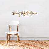 Persevere Right Arrow Wood Sign Home Decor Wall Art Hanging Rustic Unfinished 12" x 3" Woodums