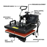 ZENY Heat Press Machine for T Shirt, 5 in 1 Combo Multifunctional Swing Away Clamshell Printing Sublimation Heat Press Transfer Machine for Plate Cap ZENY