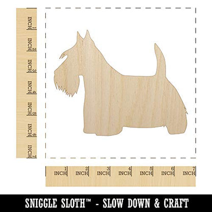 Scottish Terrier Scottie Dog Solid Unfinished Wood Shape Piece Cutout for DIY Craft Projects - 1/4 Inch Thick - 6.25 Inch Size - WoodArtSupply