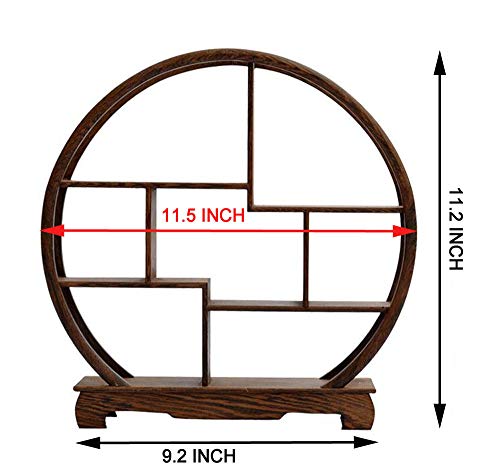 NWFashion Chinese Wooden Rosewood Display Stand Decoration 11" Curio Cabinets Shelf (4) NWFashion