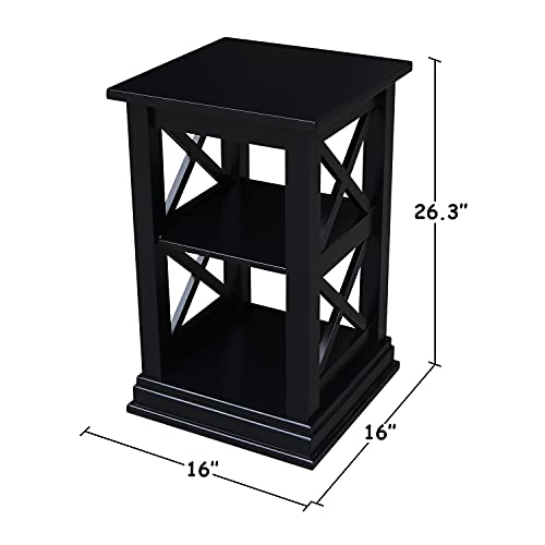 IC International Concepts International Concepts Hampton Accent Shelves Table, Black - WoodArtSupply