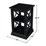 IC International Concepts International Concepts Hampton Accent Shelves Table, Black IC International Concepts