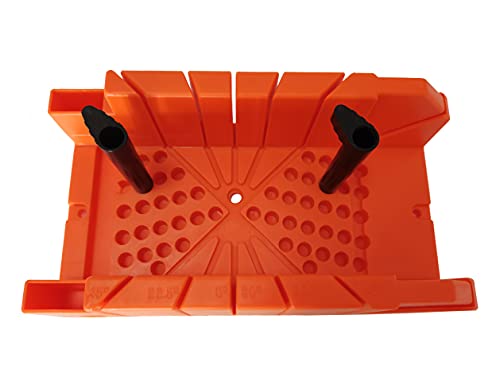 ACEgoes 12" Miter Box with Saw Included, Reinforced Steel Back Saw for Accurate Cutting, Preset 90 Degree 45 Degree 22.5 Degree and 0 Degree Cuts, ACEgoes