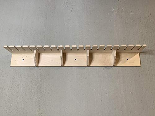 Factory Crafts Bar Clamp Tool Holder Organization Storage Rack Wood Shelf Organizer 20-Slot Birch Plywood Factory Crafts