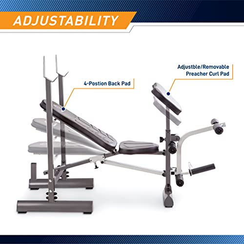 Marcy Folding Standard Weight Bench – Easy Storage MWB-20100, Incline - WoodArtSupply