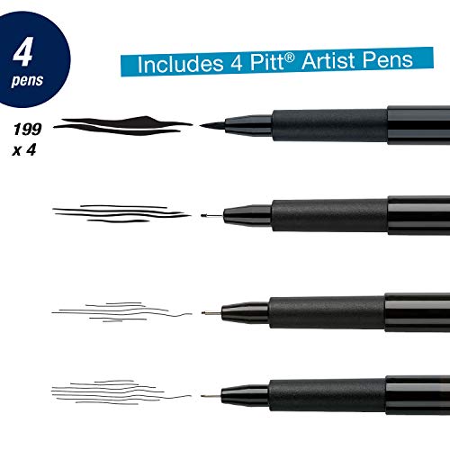 Faber-Castell Pitt Artist Pen Manga Drawing Set 167132, Black